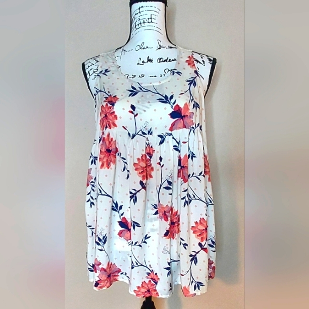 Living Doll Floral Flowy Tank-NWT - Picture 1 of 10